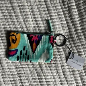 Vera Bradley Teal and Pink Patterned Pouch